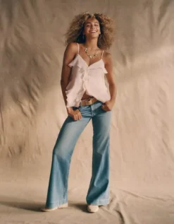 AE Raffia Mesh Mary Jane Flats Bone Khaki -American Eagle Fashion 0419 6745 210 l2