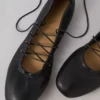 AE Lace-Up Ballet Flat Black