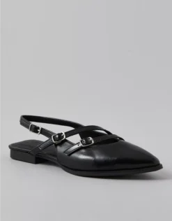 AE Pointed-Toe Flat Black