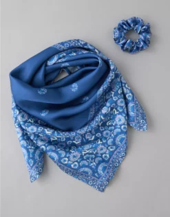 AE Scrunchie & Bandana Set Blue