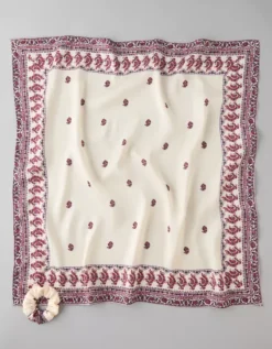 AE Scrunchie & Bandana Set Red -American Eagle Fashion 0421 8290 600 b