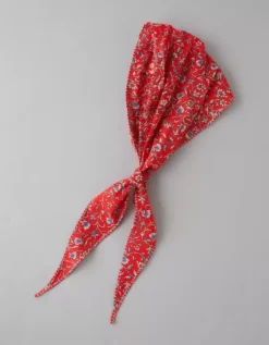AE Diamond Neck Scarf Red -American Eagle Fashion 0421 8291 600 d1