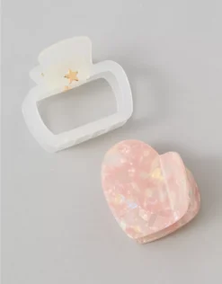 AE Heart Hair Clips 2-Pack Multi
