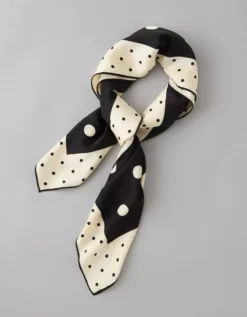 AE Polka Dot Scarf Black -American Eagle Fashion 0421 9065 001 d1