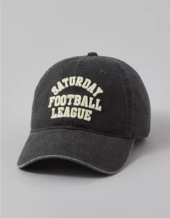 AE Saturday Football Baseball Hat Faded Black