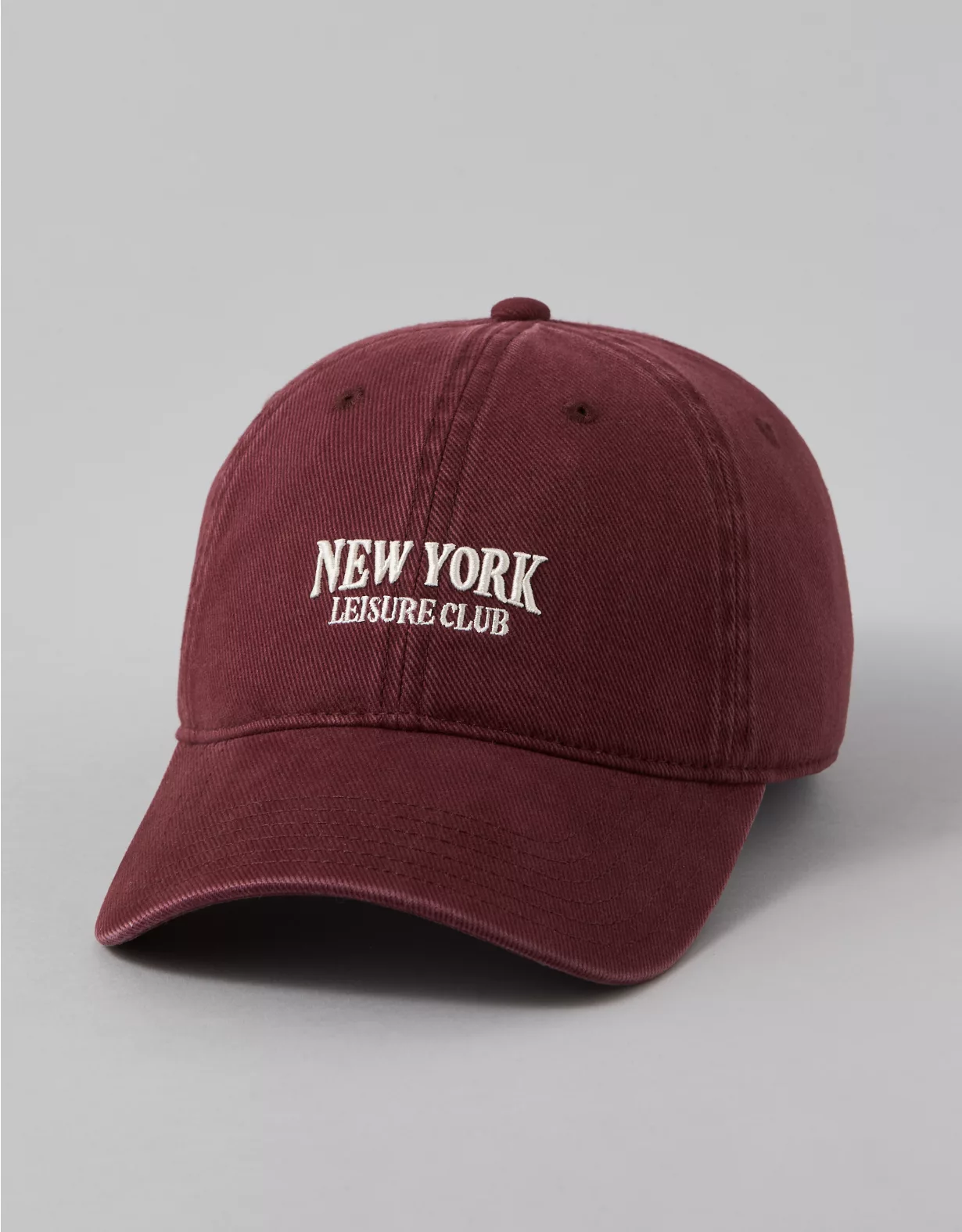 AE New York Leisure Club Baseball Hat Wineberry 1 AE New York Leisure Club Baseball Hat Wineberry