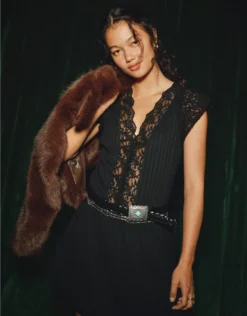 AE Braided Plaque Belt Black