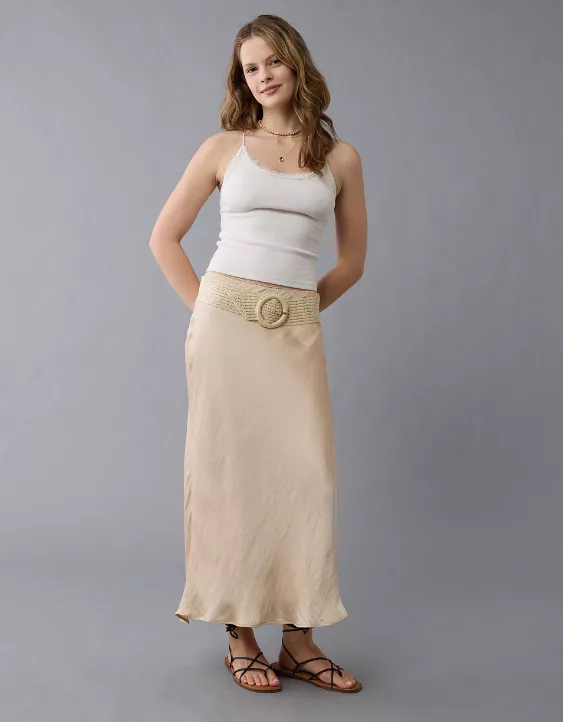 AE Wide Raffia Belt Natural 2 AE Wide Raffia Belt Natural - Image 2