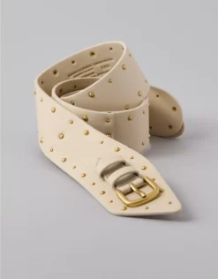 AE Studded Belt Cream