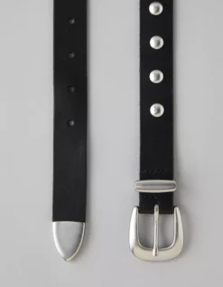 AE Western Studded Belt Black -American Eagle Fashion 0423 8264 001 b