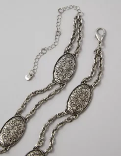 AE Concho Chain Belt Silver -American Eagle Fashion 0423 8268 013 b