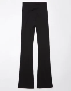 AE The Everything High-Waisted Flare Legging True Black -American Eagle Fashion 0424 5103 073 b
