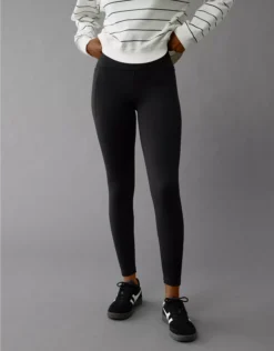 AE The Everything High-Waisted Pocket Legging True Black