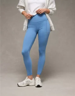 AE The Everything High-Waisted Pocket Legging Blue