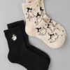 AE Ghost Cropped Crew Socks 2-Pack Bold Black