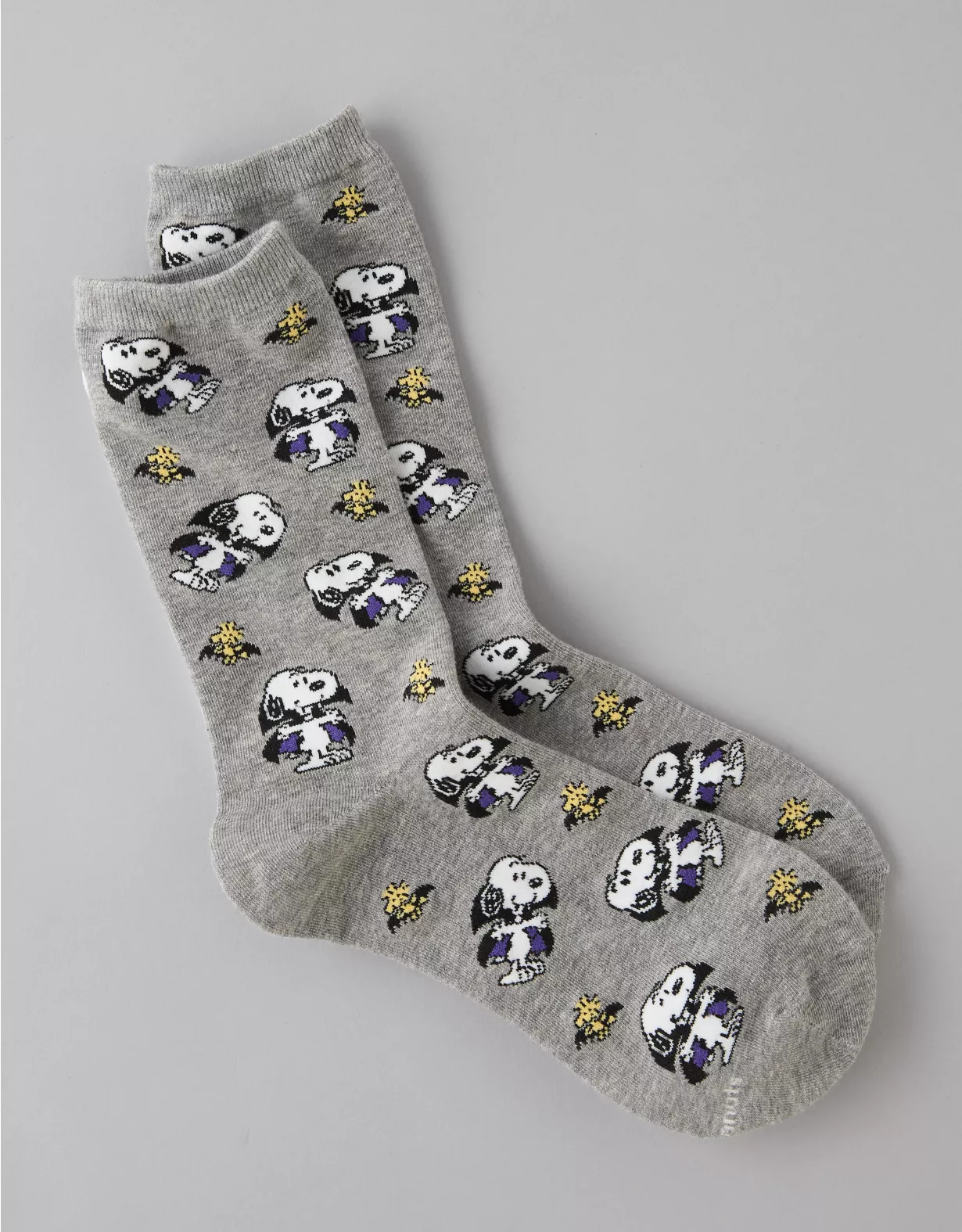 AE Vampire Snoopy Crew Socks Grey 1 AE Vampire Snoopy Crew Socks Grey