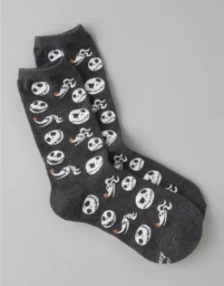 AE Nightmare Before Christmas Crew Socks Dark Heather Gray