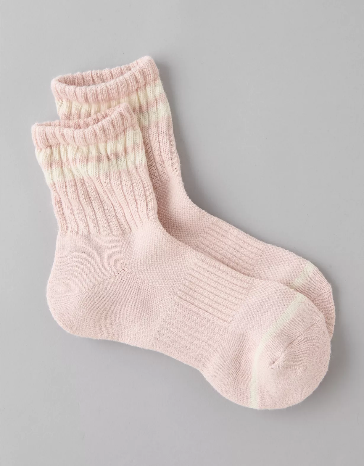 AE Varsity Stripe Cropped Crew Socks Hushed Violet 1 AE Varsity Stripe Cropped Crew Socks Hushed Violet