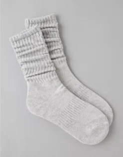 AE Slouchy Socks Light Heather Gray
