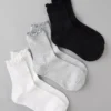 AE Ruffle Cropped Crew Socks 3-Pack Multi