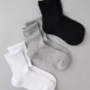 AE Solid Cropped Crew Socks 3-Pack Multi