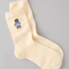 AE Teddy Bear Crew Socks Cream