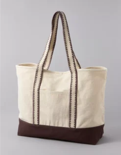AE Large Beachy Tote Bag Natural