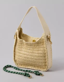 AE Mini Raffia Tote Bag Natural -American Eagle Fashion 0427 8095 109 b