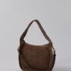 AE Mini Raffia Tote Bag Chocolate