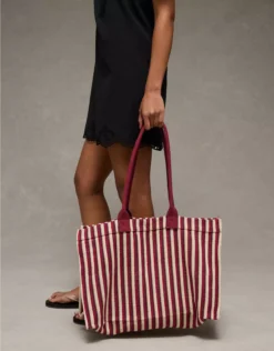 AE Oversized Striped Tote Bag Multi