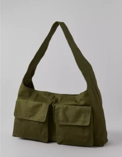 AE Slouchy Cargo-Pocket Hobo Bag Olive