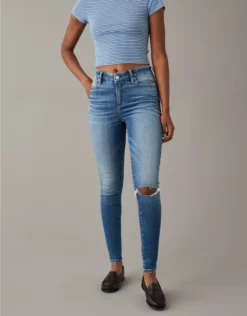 AE Luxe Ripped High V-Rise Jegging