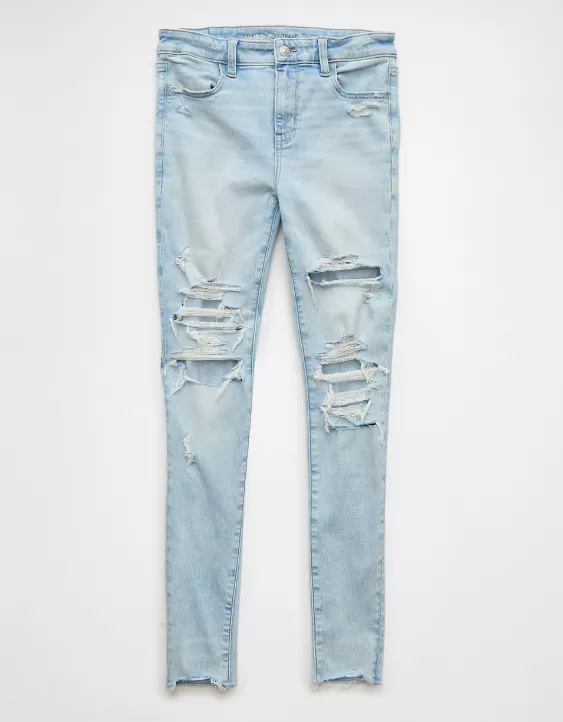 AE Next Level High-Waisted Ripped Jegging Super Destroy 3 AE Next Level High-Waisted Ripped Jegging Super Destroy - Image 3