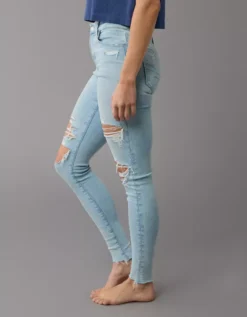 AE Next Level High-Waisted Ripped Jegging Super Destroy 10 AE Next Level High-Waisted Ripped Jegging Super Destroy -American Eagle Fashion 0433 5251 945 os