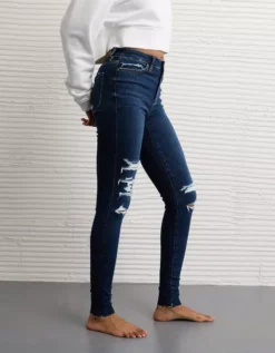 AE Next Level Ripped High-Waisted Jegging Dark Vintage 10 AE Next Level Ripped High-Waisted Jegging Dark Vintage -American Eagle Fashion 0433 5784 928 os
