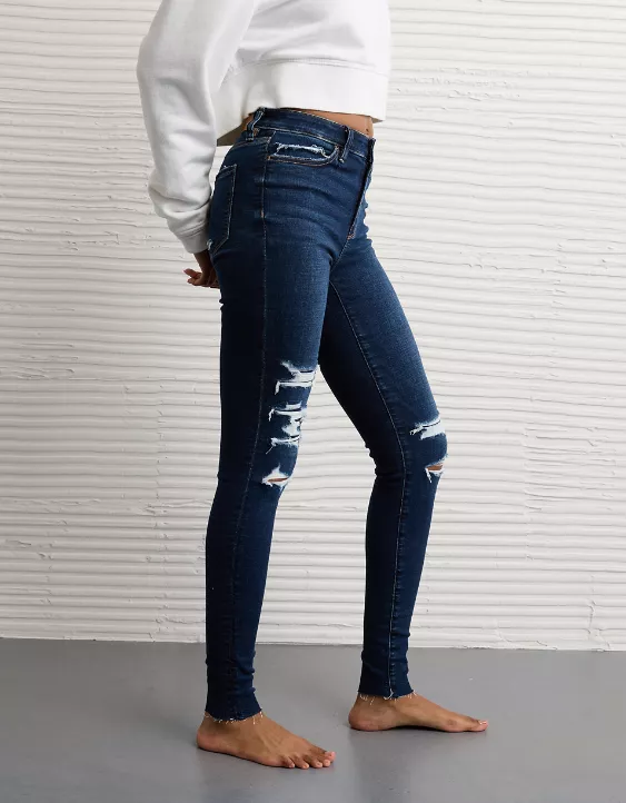 AE Next Level Ripped High-Waisted Jegging Dark Vintage 5 AE Next Level Ripped High-Waisted Jegging Dark Vintage - Image 5