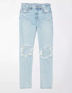 AE Stretch Super High-Waisted Ripped Ankle Straight Jean 5 AE Stretch Super High-Waisted Ripped Ankle Straight Jean -American Eagle Fashion 0435 4822 432 f