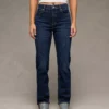 AE Stretch Super High-Waisted Straight Jean Dark Rinse