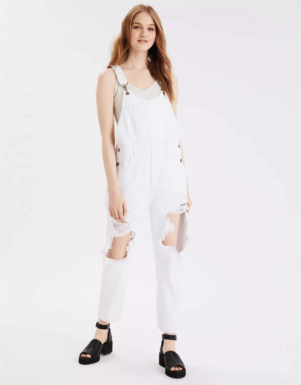AE Ripped '90s Boyfriend Denim Overall 1 AE Ripped '90s Boyfriend Denim Overall