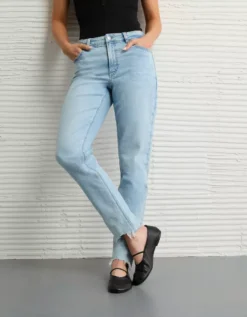 AE Stretch Mom Jean Skylight -American Eagle Fashion 0436 5839 432 os