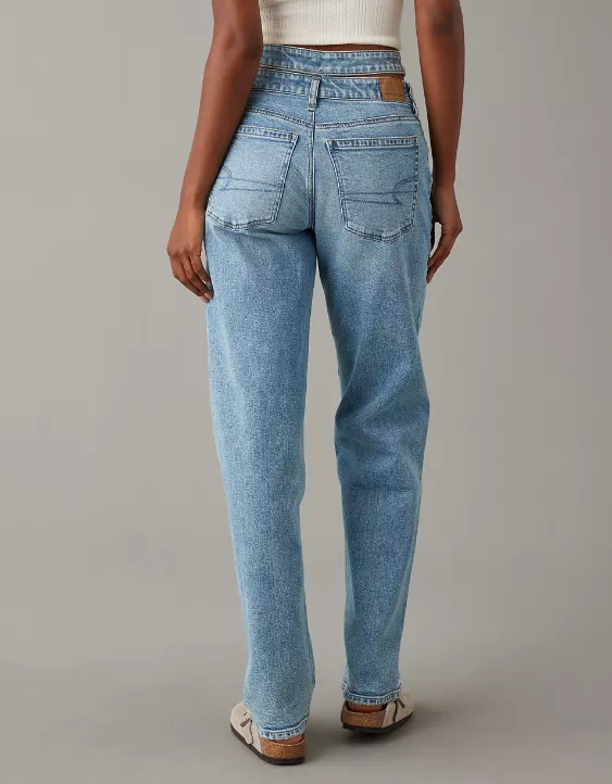 AE Strigid Super High-Waisted Baggy Straight Cut-Out Jean 2 AE Strigid Super High-Waisted Baggy Straight Cut-Out Jean - Image 2