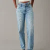 AE Strigid Super High-Waisted Baggy Straight Cut-Out Jean