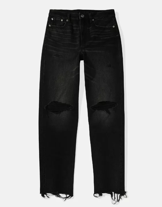 AE Strigid Ripped Super High-Waisted Baggy Straight Jean 3 AE Strigid Ripped Super High-Waisted Baggy Straight Jean - Image 3