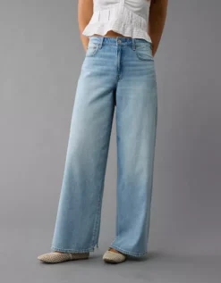 AE Strigid Super High-Waisted Ultra Wide-Leg Jean So Fresh -American Eagle Fashion 0437 5537 363 d2