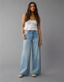 AE Strigid Super High-Waisted Ultra Wide-Leg Jean So Fresh