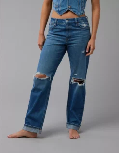 AE Ripped Low-Rise Ex-Boyfriend Jean Indigo