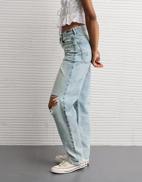 AE Strigid Ripped Super High-Waisted Baggy Straight Jean Destroyed Bright 5 AE Strigid Ripped Super High-Waisted Baggy Straight Jean Destroyed Bright - Image 5