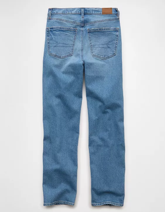 AE Strigid Super High-Waisted Baggy Straight Jean Blues Spark 4 AE Strigid Super High-Waisted Baggy Straight Jean Blues Spark - Image 4