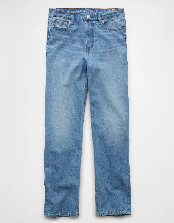 AE Strigid Super High-Waisted Baggy Straight Jean Blues Spark 3 AE Strigid Super High-Waisted Baggy Straight Jean Blues Spark - Image 3