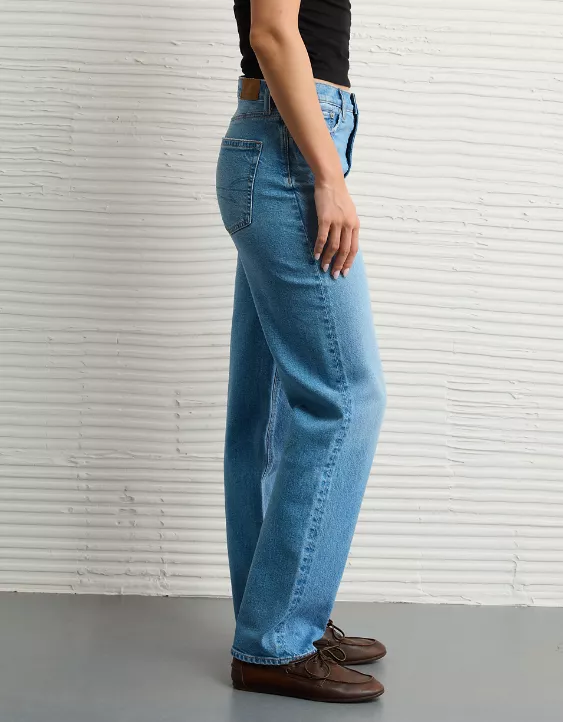 AE Strigid Super High-Waisted Baggy Straight Jean Blues Spark 5 AE Strigid Super High-Waisted Baggy Straight Jean Blues Spark - Image 5